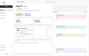 Focus on today with your schedule, starred to-dos, habits, and countdowns in one view.