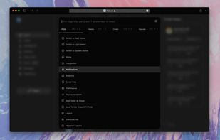 Cmd+K Interface to search tweets, users and spaces
