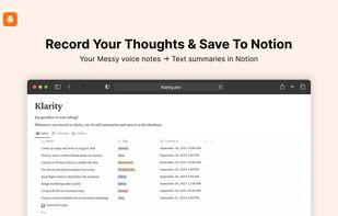 Record & summarize your thoughts to notion