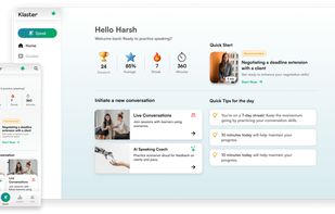 Klaster app screenshot on desktop and mobile