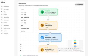 Drag and drop flow definition