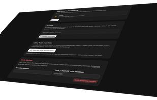 Account security: TOTP two-factor authentication, passkeys via Face ID, Touch ID, Windows Hello or a hardware key, a complete GDPR data export as JSON, and irreversible account deletion.
