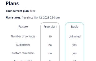 Current Knei plans page (demo version)