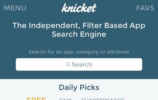 Knicket App Search screenshot 1
