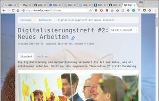 View of a bookmarked webpage with extracted markup
