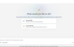 Open Knowi and pick a path: explore a pre-loaded sample, or connect Postgres, MySQL, MongoDB, Snowflake, BigQuery or a REST API. No setup project before the
first answer.