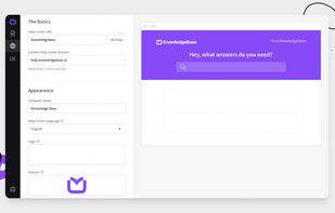 KB admin dashboard (customize help center)