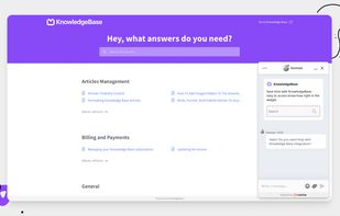 KB from the guest/customer side + KnowledgeBase booster inside chat widget