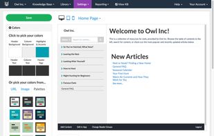KnowledgeOwl Theme Builder