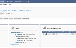 Build level request overview page, that provides easy access to all the details of the (successful) build process such as logs, results, who approved the request, what other projects depend on this one, etc...