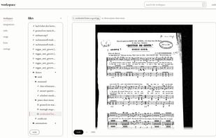 A user uploads a scan and gets their music transcribed into musicxml