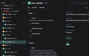 KodeAgent traces on LangSmith