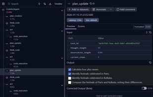 KodeAgent traces on Langfuse