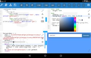 kodeWeave running on an Android Tablet