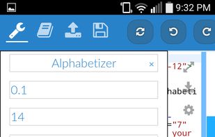 kodeWeave tools menu
