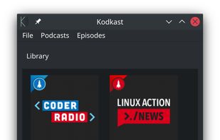 Kodkast library view.