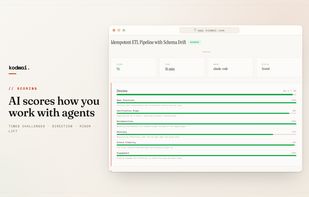 Your results page: every signal in your score points to evidence from your session.