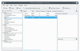 Calligra Plan screenshot 1