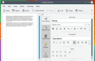 Calligra Words screenshot 1