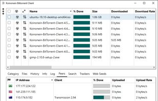 Koinonein BitTorrent Client screenshot 2