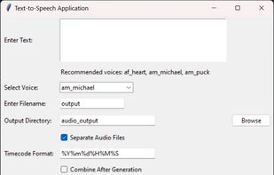 A Screenshot of the program window