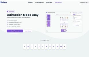 Planning Poker landing page