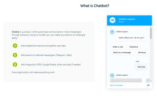 What is a chatbot? System integrations and scenario adding to desire Messenger. Help you with customer communication.