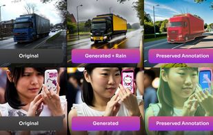 Example of output images in different conditions and with saved annotations