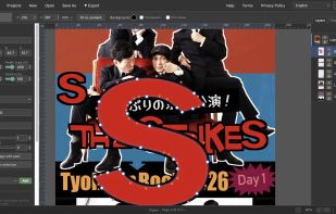 Editing bézier anchor points directly on top of a photo — vector and raster on the same canvas.