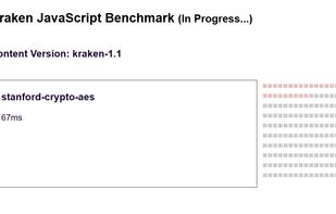 Kraken JavaScript Benchmark screenshot 1