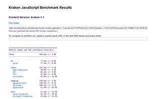 Kraken JavaScript Benchmark screenshot 1