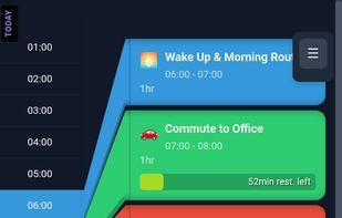See each task of the day in a progress bar
