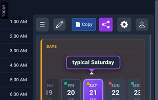 Define your regular routine base on the day of the week and customize after