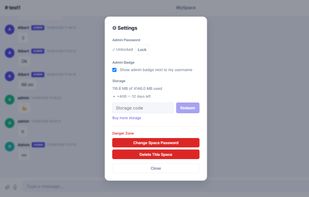 Admin Settings