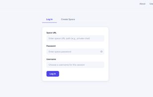 Log In / Create Space