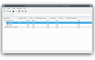 KTimeTracker screenshot 1