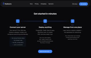 Connect your server, validate the connection, and deploy. Monitor deployments, logs, and resource usage from a single dashboard.