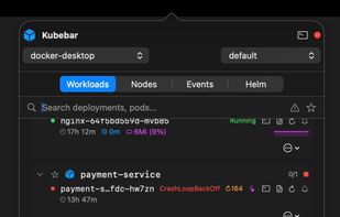Kubebar screenshot 1