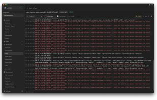 Log Viewer
Full-featured log viewer with search, timestamps, and live streaming. Errors are highlighted in red for quick identification and troubleshooting.