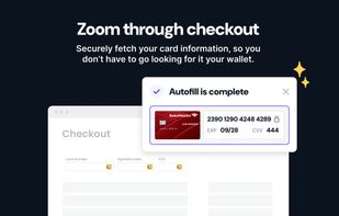 Autofill your card info in one click, including CCV