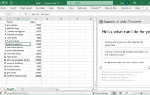 Kutools for Excel screenshot 1
