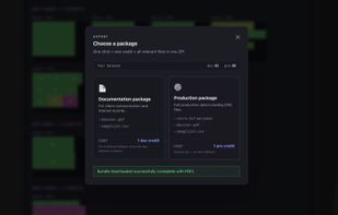 Export dialog