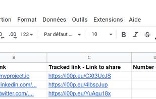 Google spreadsheet example