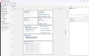 Drag-and-drop barcode label designer