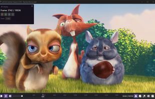 Full viewport playback with GPU-accelerated video review in a real production environment.