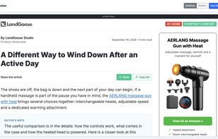 Desktop preview of a public LandGoose advertorial demonstration page.