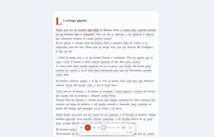 Read-aloud with word-by-word highlighting, playback speed and sentence-by-sentence navigation