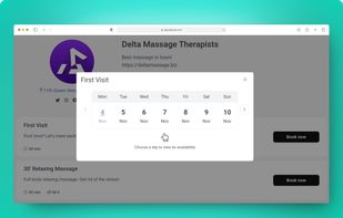 Create a sleek booking experience with custom forms, your logo, and your visual identity.