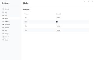Laravel Herd screenshot 2