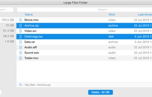 Large Files Finder